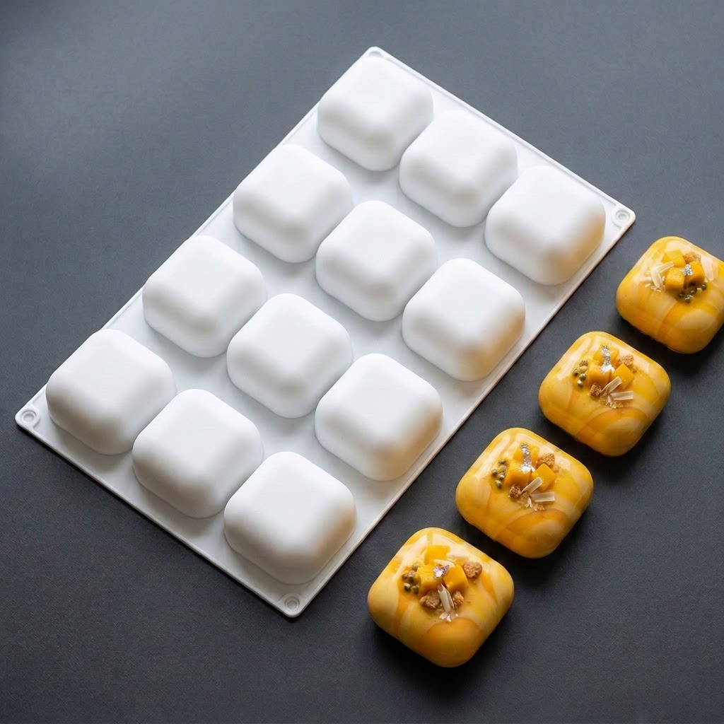 Soap Making Supplies Australia - 12-Cavity Square Pillow Silicone Mold for