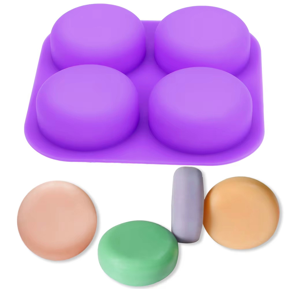Soap Making Supplies Australia - 1-2 PCS 4 Cavity Reusable Round