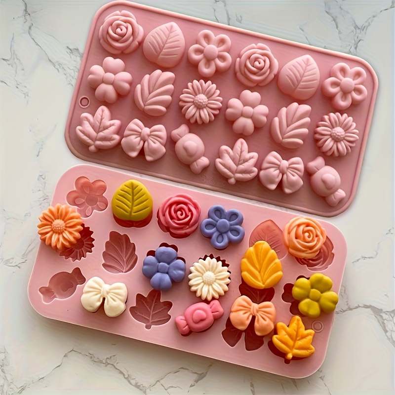 Soap Making Dye - 18pcs Silicone Candle Molds - Non-Toxic,