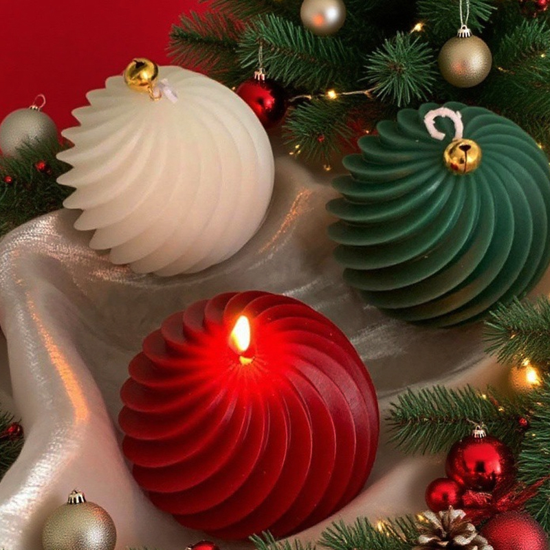 Spiral stripe Ball Silicone Ca - Soap Making Home 评论和价格