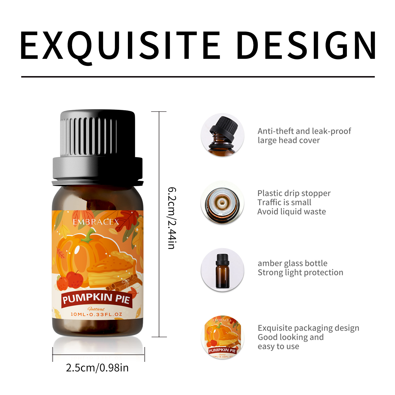 10ml Pumpkin Pie Fragrance Oil - Soap Making Ingredient 评论和价格