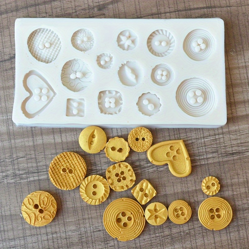 Buttons Shape Silicone Mold Si - Soap Making Supplies Australia 评论和价格