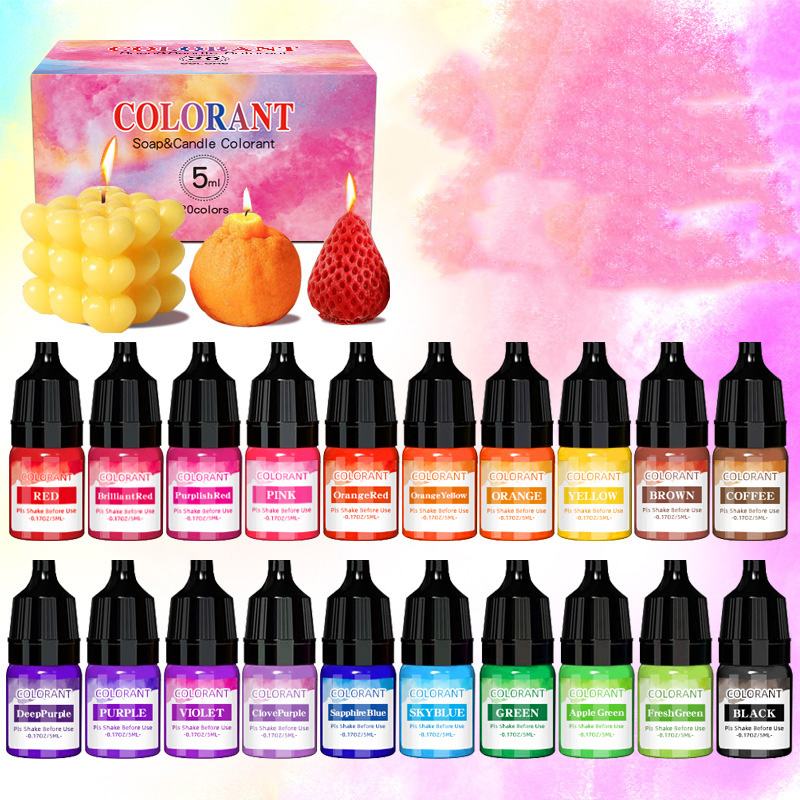 20 colors Candle Wax Pigment L - Soap Making Dye 评论和价格