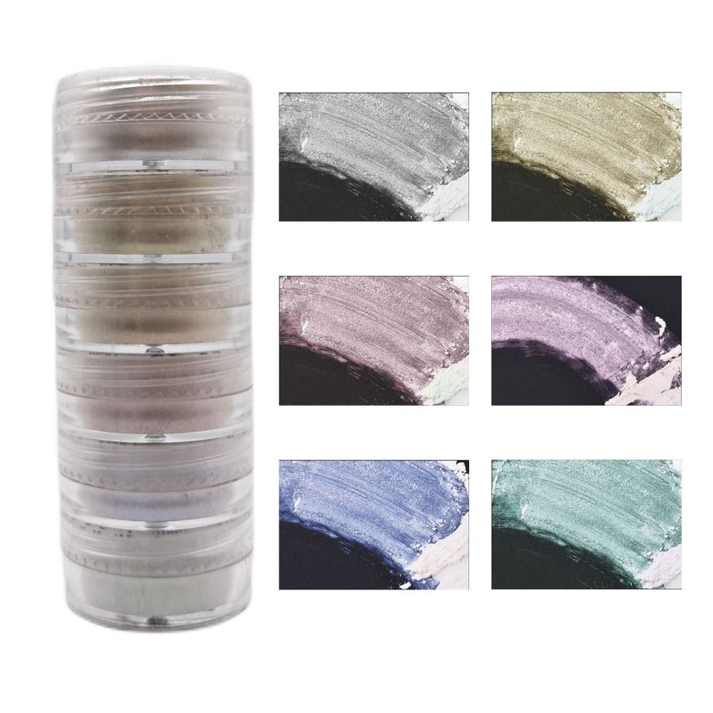 6 Colors/Set Glitter Mica Powd - Soap Making Dye 评论和价格