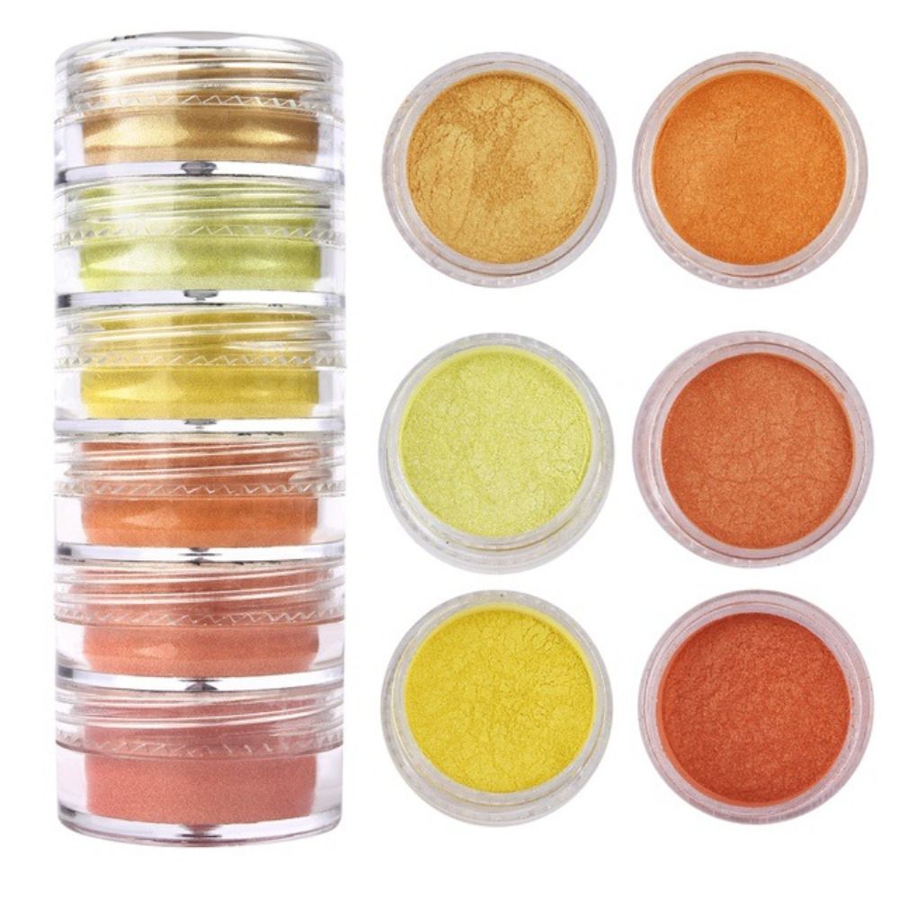 6 Colors/Set Glitter Mica Powd - Soap Making Dye 评论和价格