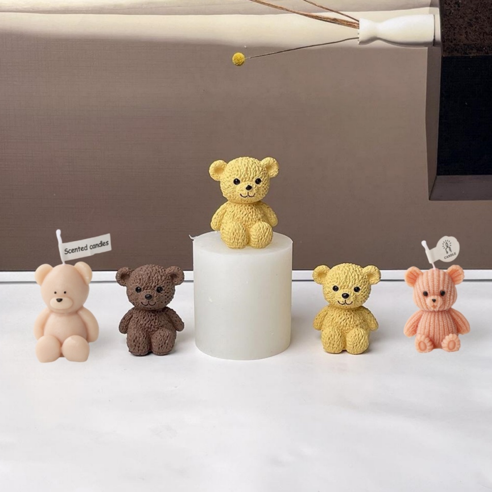 3D Cute Bear Candle Making Mou - Soap Making Home 评论和价格