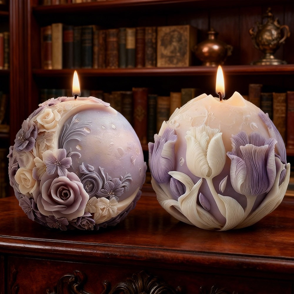Moon Rose Tulip Ball Candle Si - Soap Making Home 评论和价格