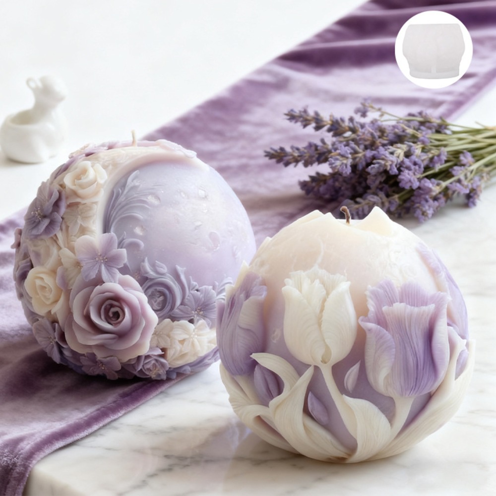 Moon Rose Tulip Ball Candle Si - Soap Making Home 评论和价格