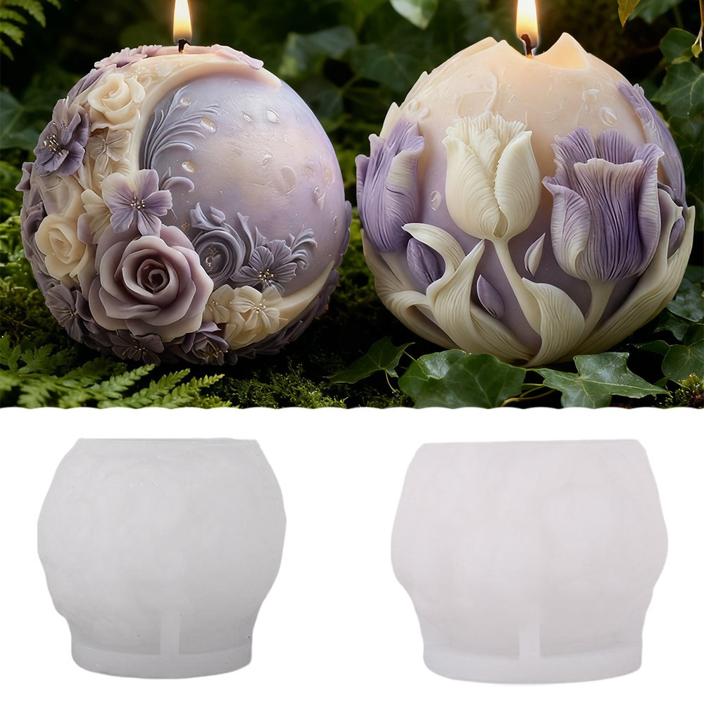 Moon Rose Tulip Ball Candle Si - Soap Making Home 评论和价格