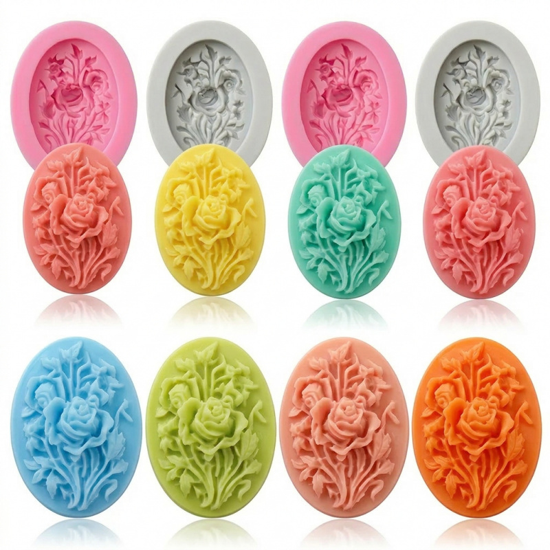 4 Silicone mold with flower sh - Soap Making Easy 评论和价格