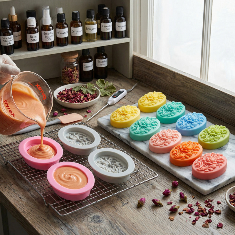 4 Silicone mold with flower sh - Soap Making Easy 评论和价格